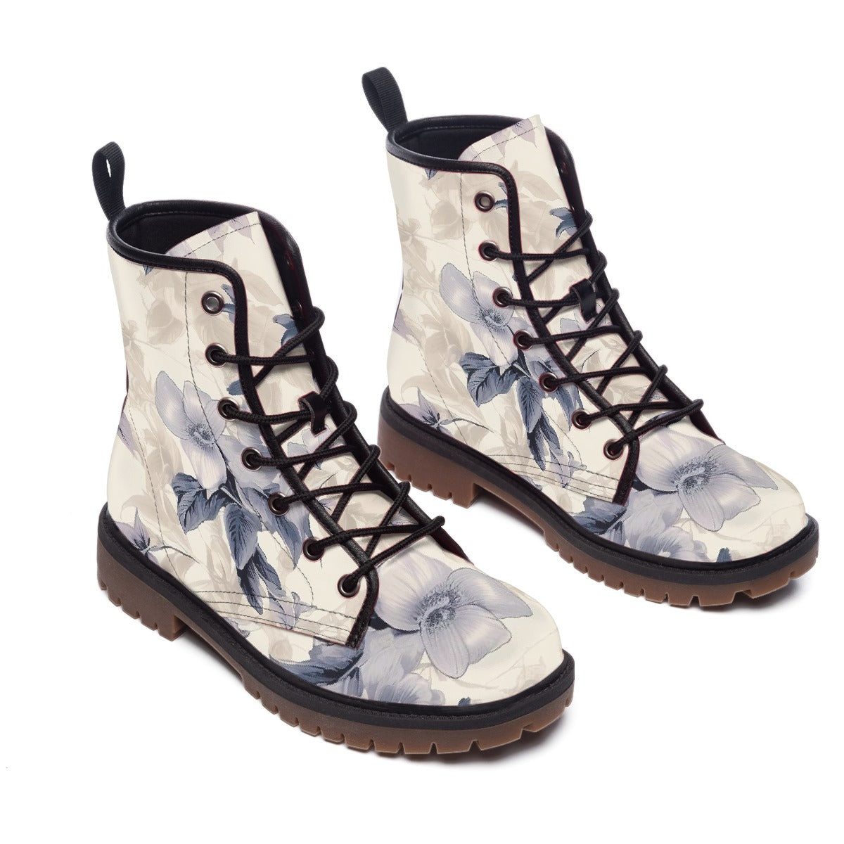 Floral Whisper Combat Boots