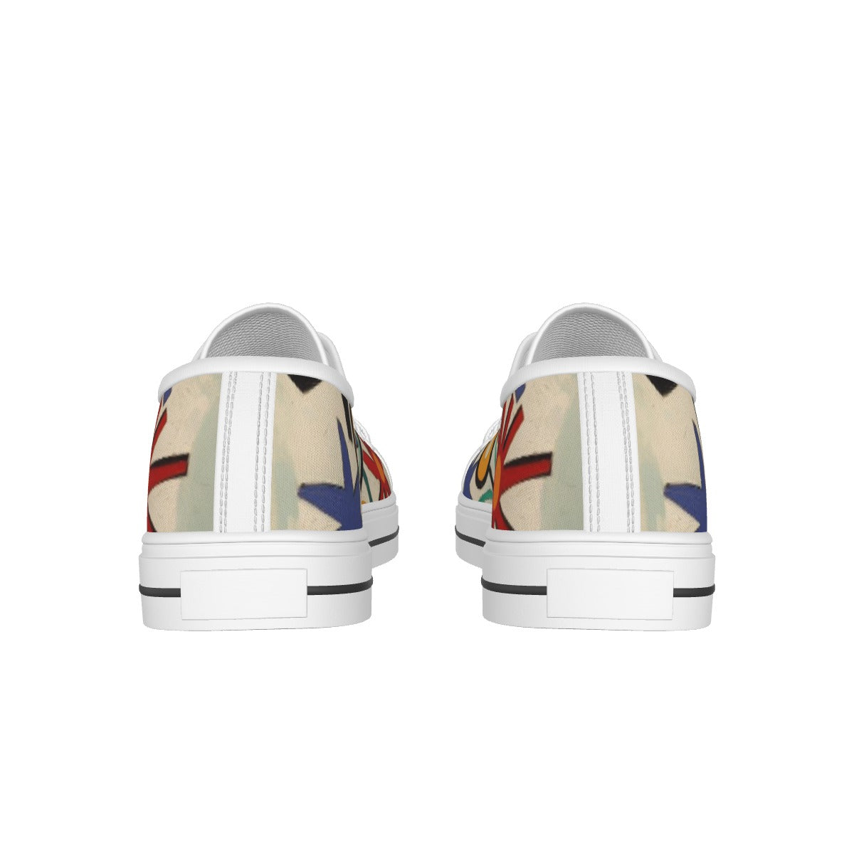 Abstract Flowers Low-top Sneakers