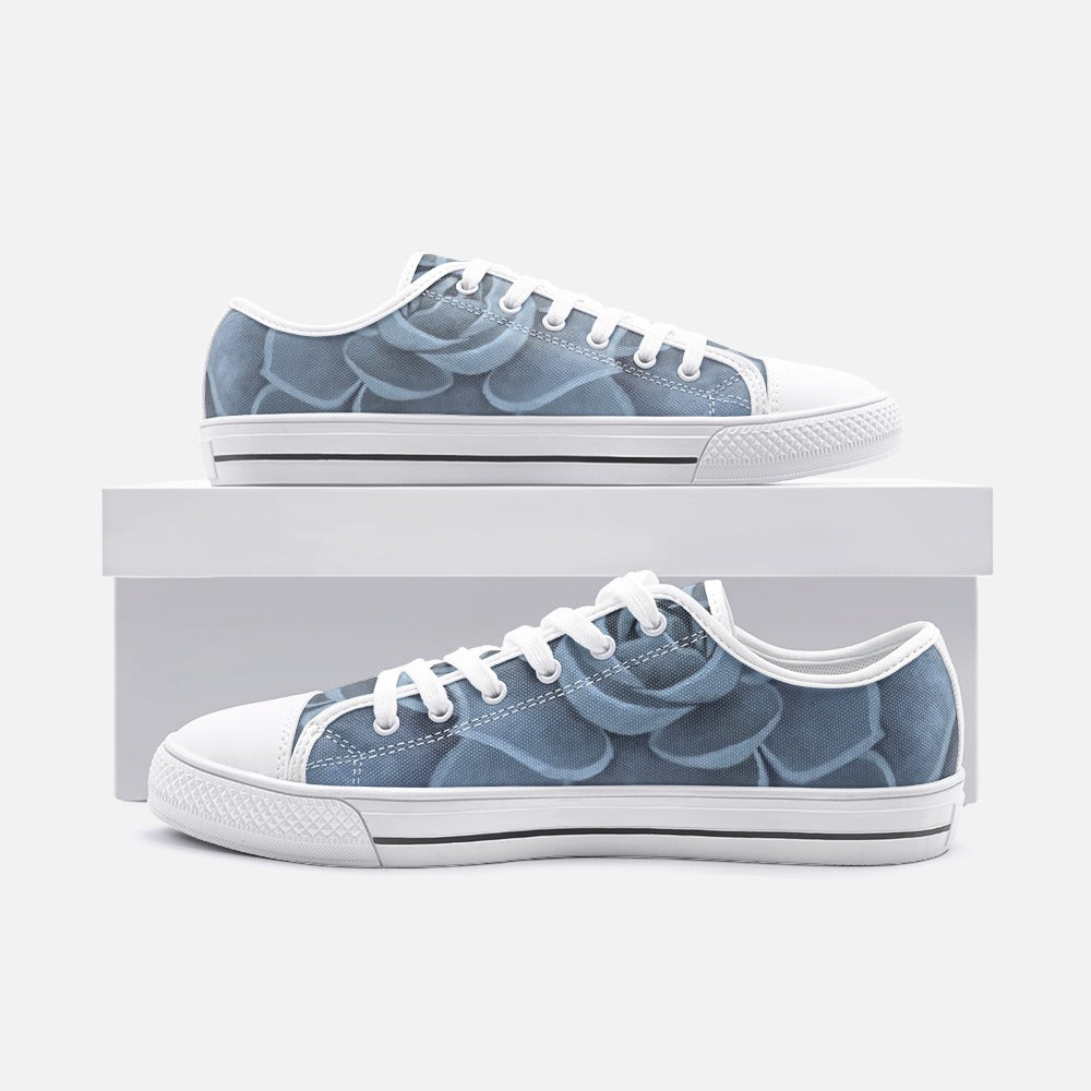 Blue Succulent Low-top Sneakers