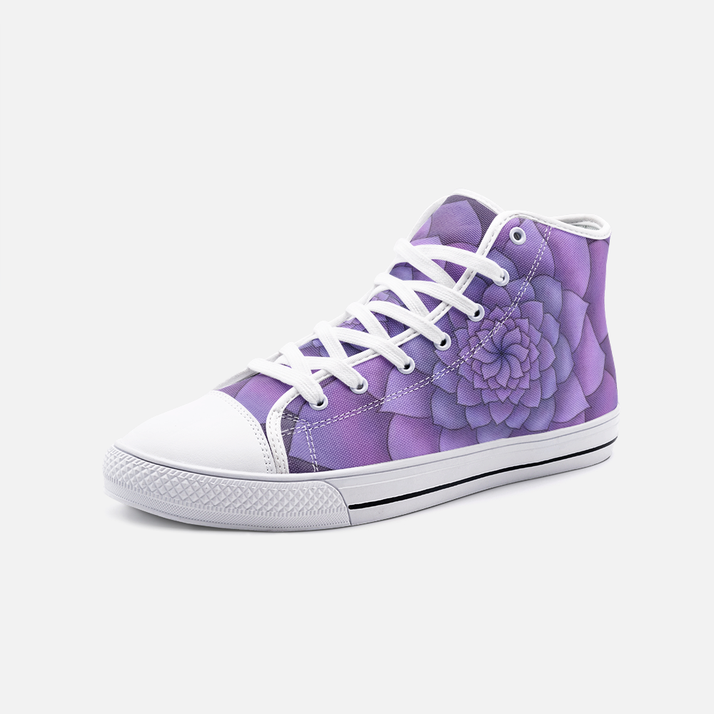 Lilac Succulent High-top Sneakers