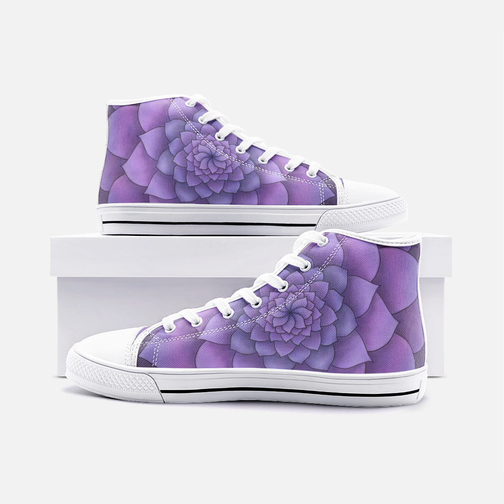 Lilac Succulent High-top Sneakers