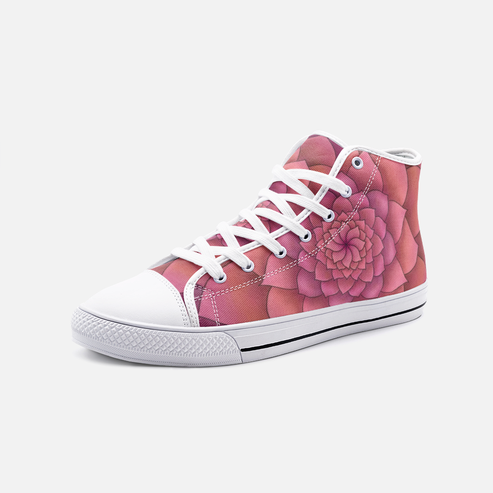 Magenta Succulent High-top Sneakers