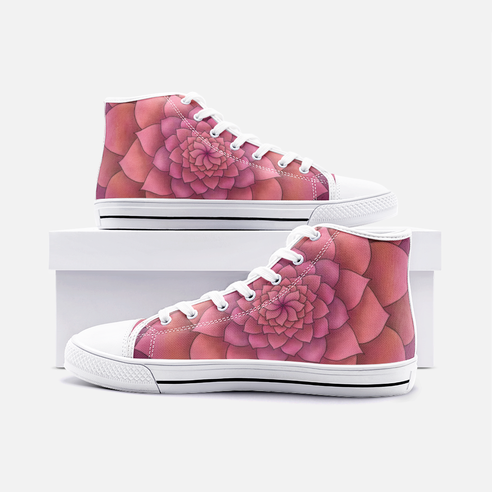 Magenta Succulent High-top Sneakers