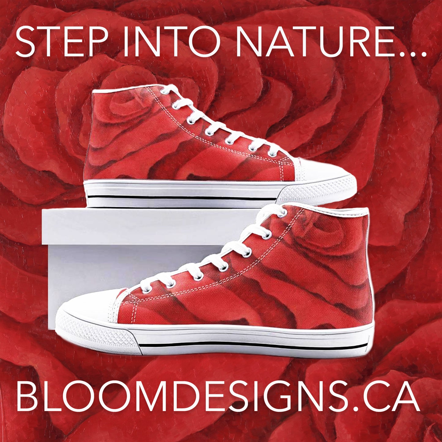 Red Rose High-top Sneakers