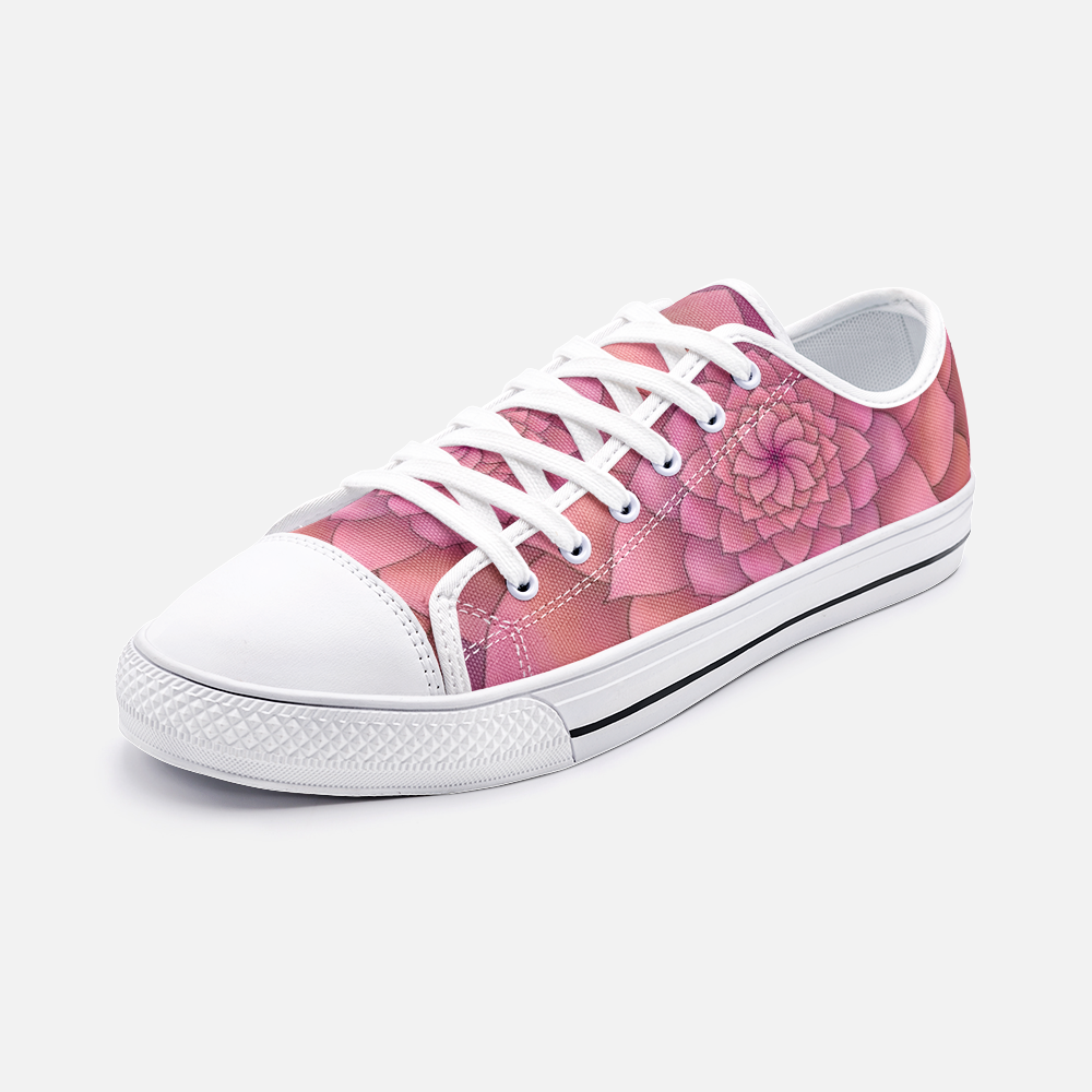 Magenta Succulent Low-top Sneakers