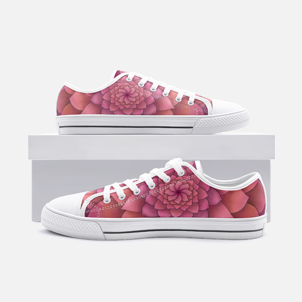 Magenta Succulent Low-top Sneakers