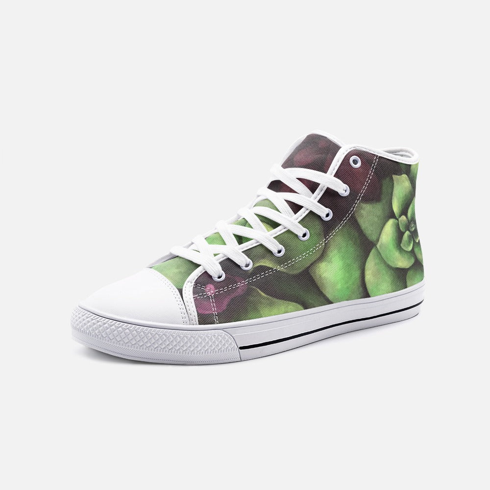 Succulent Garden High top Sneakers Bloom Designs Studio